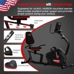 HARISON Recumbent Exercise bike for Home 400LBS Capacity, Magnetic Recumbent Exercise Bike with 2 in 1 LCD Monitor and Tablet Holder, Recumbent bikes for Adult and Seniors