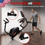HARISON Recumbent Exercise bike for Home 400LBS Capacity, Magnetic Recumbent Exercise Bike with 2 in 1 LCD Monitor and Tablet Holder, Recumbent bikes for Adult and Seniors