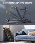 TOPUTURE 2 in 1 Folding Treadmill, 2.5HP Under Desk Treadmill Portable Walking Pad Treadmills for Home Office with Dual LED Display, Large Running Area, App & Bluetooth Speaker, 0.6-10MPH
