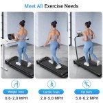 THERUN Walking Pad Treadmill, 2.5 HP Under Desk Treadmill, 2 in 1 Foldable Treadmill for Home, Walking Pad with Handle Bar, 15" Widened Running Belt, Treadmill with Remote Control & LED Touch Screen
