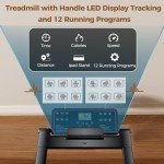 Treadmill with Handle, 3.0HP Treadmills for Home Small Spaces,Electric Portable Foldable treadmills with LED Display, Walking Pad Treadmill with Handle,Compact Walking Treadmills with 320 LBS Capacity