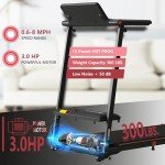 Hccsport Foldable Treadmill With Incline, Removable Desk Workstation, 3.0 HP 3-in-1 Compact Folding Small Walking Treadmill, 300 Lbs Capacity for Home Office