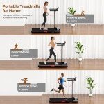 Treadmill with Handle, 3.0HP Treadmills for Home Small Spaces,Electric Portable Foldable treadmills with LED Display, Walking Pad Treadmill with Handle,Compact Walking Treadmills with 320 LBS Capacity