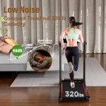 Treadmill with Handle, 3.0HP Treadmills for Home Small Spaces,Electric Portable Foldable treadmills with LED Display, Walking Pad Treadmill with Handle,Compact Walking Treadmills with 320 LBS Capacity