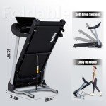Incline Treadmills for Home, Treadmill with 18% Auto Incline, Heavy Duty 400LBS Capacity, Running Machine with 18.90" Wide Belt, 0.5-12 MPH Speed, 3.5 HP, 36 Programs, APP, Bluetooth, Foldable