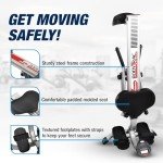 Stamina BodyTrac Glider 1050 Hydraulic Rowing Machine with Smart Workout App - Rower Workout Machine with Cylinder Resistance - Up to 250 lbs Weight Capacity