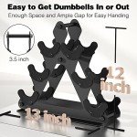 Compact 3-Tier Dumbbell Weight Rack for Home Gym