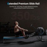 MERACH Rowing Machines for Home, Adjustable Air Resistance Professional Indoor Rowing Machine, Ergonomic Comfort Seat, Performance Monitor and Device Holder, Easy Storage