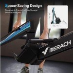 MERACH Rowing Machines for Home, Adjustable Air Resistance Professional Indoor Rowing Machine, Ergonomic Comfort Seat, Performance Monitor and Device Holder, Easy Storage