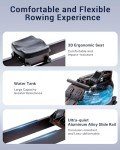 Water Rowing Machine for Home Use, Foldable Rower Machine with Dedicated Monitor & Bluetooth App, Upgraded Handle, Adjustable Footpad, Tablet Holder Water Rowing Machine (Dark Rower Machine)