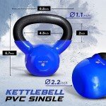 Yes4All 10 lb Vinyl Coated Kettlebell - Blue