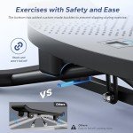 MERACH Slide Steppers for Exercise at Home, Mini Stair Stepper with Resistance Bands, Stairmaster Machine for Full Body Workout, 300 LBS Loading Capacity Exercise Equipment﻿(Black)