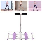 Base Muscle and Inner Thigh Trainer Leg Exercise Equipment Kegel Exercise Equipment with Yoga Straps Ski Exercise Machine Hip Trainer with Adjustable Bar for Women Men (Purple)