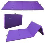 All Purpose 4'x8'x2" Extra Thick High Density Anti Tear Gymnastics Gym Folding Exercise Aerobics Mats, Multiple Colors Available