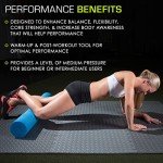 ProsourceFit Flex Foam Rollers for Muscle Massage, Physical Therapy, Core & Balance Exercises Stabilization