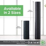 Gaiam Restore Foam Roller for Muscle Massage - Textured Muscle Massager for Stimulation, Total Body Pain Relief for Back, Neck, Foot, Calf, Leg, Arm - Deep Tissue Massager for Sore Muscles (18 Inches)