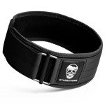 Gymreapers Quick Locking Weightlifting Belt for Bodybuilding, Powerlifting, Cross Training - 4 Inch Neoprene with Metal Buckle - Adjustable Olympic Lifting Back Support (Black, Medium)