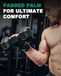 Trideer Workout Gloves for Men, Weight Lifting Gloves with Wrist Wrap Support, Full Palm Protection & Extra Grips for Weightlifting, Exercise, Cross Training, Fitness, Pull-up