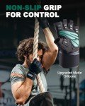 Trideer Workout Gloves for Men, Weight Lifting Gloves with Wrist Wrap Support, Full Palm Protection & Extra Grips for Weightlifting, Exercise, Cross Training, Fitness, Pull-up