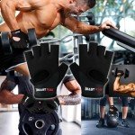 BEAST RAGE Workout Gloves for Men Gym Gloves for Weightlifting Women Fingerless with Palm Protection Padding, Breathable and Lightweight Weight Lifting Gloves Cycling Pull Up (Black, L)