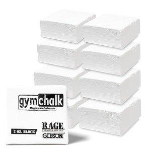 Rage Fitness Premium Gym Chalk, Pure Magnesium Carbonate Chalk for Excellent Grip, Weightlifting, Gymnastics, Rock Climbing - Block Chalk 1 LB