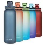 Opard 30oz Sports Water Bottle with Leak Proof Flip Top Lid BPA Free Tritan Reusable Plastic for Gym and Outdoor
