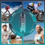 QLUR Water Bottle with Straw, 32oz Motivational Water Bottles with Time Marker to Drink, Tritan BPA Free, 1L Sports Water Bottle with Carry Strap LeakProof for Women Gym Fitness Outdoor (1 Pack)