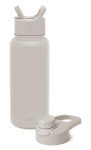 Simple Modern Water Bottle with Straw and Chug Lid Vacuum Insulated Stainless Steel Metal Thermos Bottles | Reusable Leak Proof BPA-Free Flask for Sports | Summit Collection | 32oz, Almond Birch