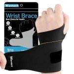 Wannent Wrist Brace,Carpal Tunnel Wrist Brace Wrist Wraps Ultra Thin Elastic Wrist Brace Compression Wrist Straps Wrist Support for Carpal Tunnel Arthritis Tendonitis Sprains Wrist Pain（M-Black）