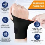 Wannent Wrist Brace,Carpal Tunnel Wrist Brace Wrist Wraps Ultra Thin Elastic Wrist Brace Compression Wrist Straps Wrist Support for Carpal Tunnel Arthritis Tendonitis Sprains Wrist Pain（M-Black）