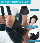 HiRui 2-Pack Ultra-Thin Mesh Wrist Wraps - Breathable, Adjustable Wrist Support for Workouts & Daily Use - Unisex Wrist Brace for Pain Relief, Tendonitis, Carpal Tunnel - One Size Fits All (Black)