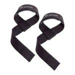 Harbinger Padded Cotton Lift Straps, Black - Soft, Supportive Neotek Wrist Pads - 21.5" Length, 1.5" Width - Reinforced Edges & Heavy-duty Stitching - Cushions Wrists for Lifting Support