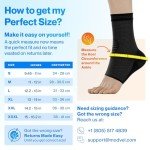 Modvel Foot & Ankle Brace Socks for Sprained Ankle Compression Sleeve - Plantar Fasciitis Relief Brace, Foot Support for Women & Men - Tendonitis & Arthritis Foot Sleeve, Stabilizing Ankle Wrap