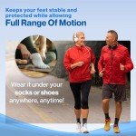 Modvel Foot & Ankle Brace Socks for Sprained Ankle Compression Sleeve - Plantar Fasciitis Relief Brace, Foot Support for Women & Men - Tendonitis & Arthritis Foot Sleeve, Stabilizing Ankle Wrap