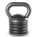 Apex Adjustable Heavy-Duty Exercise Kettlebell Weight Set Strength Training and Weightlifting Equipment for Home Gyms APKB-5009, Grey