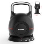 HXD-ERGO 7-in-1 Adjustable Kettlebell, Quick-Adjust Kettlebell for Strength Training, 5-44 LBS Adjustable Weights for Home Gym