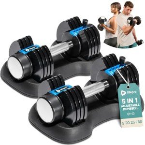Lifepro Adjustable Dumbbells Set with Rack