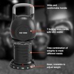 HXD-ERGO 7-in-1 Adjustable Kettlebell, Quick-Adjust Kettlebell for Strength Training, 5-44 LBS Adjustable Weights for Home Gym