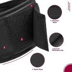 EVO Fitness Weight Lifting Belt AUTO LOCK 6.5” Neoprene Padded Back Lumbar Support Gym Training Exercise Workout Bodybuilding Powerlifting Deadlifts Squats with 18" Wrist Wrap (Medium, Black)