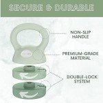 Polyfit Adjustable Kettlebell | 5 lb - 12 lb | Kettlebell Weights Set for Home Gym (GREEN)