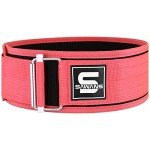 Self-Locking Weight Lifting Belt for Men and Women Fitness Premium Functional Gym belt Powerlifting Deadlift Olympic Lifts and Squats Athletes Training Workout (XL, Pink)