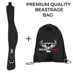 BEAST RAGE Weight Lifting Belt Auto Lock Neoprene Lumbar Support Double Padded Fitness Belt Gym Training for Men Women Curved Grip Big Loads Squats Deadlifts Powerlifting Training (L, Black)