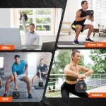 HXD-ERGO 7-in-1 Adjustable Kettlebell, Quick-Adjust Kettlebell for Strength Training, 5-44 LBS Adjustable Weights for Home Gym