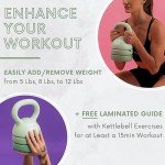 Polyfit Adjustable Kettlebell | 5 lb - 12 lb | Kettlebell Weights Set for Home Gym (GREEN)