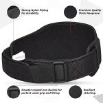 AQF Weight Lifting Belt Back Support Contoured 5.5 Inch Neoprene Back & Core Lumbar Support for Bodybuilding, Powerlifting, Squats, Deadlifts, Strength Training & Exercise (M)