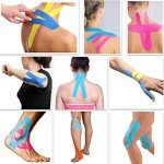 ATETEO Kinesiology Sports 5m x (2.5/3.8/5/7.5) cm Roll of Elastic Muscle Support Tape for Exercise &Injury Recovery, K-Light Blue, S: 5mX2.5cm