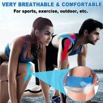 ATETEO Kinesiology Sports 5m x (2.5/3.8/5/7.5) cm Roll of Elastic Muscle Support Tape for Exercise &Injury Recovery, K-Light Blue, S: 5mX2.5cm