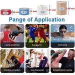 ATETEO Kinesiology Sports 5m x (2.5/3.8/5/7.5) cm Roll of Elastic Muscle Support Tape for Exercise &Injury Recovery, K-Light Blue, S: 5mX2.5cm