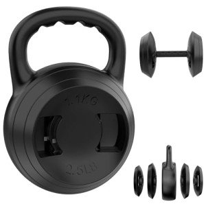 Nimsqury 2-1 Adjustable Kettlebells Set, Kettle bell Weights Set (10lb-25lb), Adjustable Dumbbell for Women/Men Home Gym Workout Strength Training