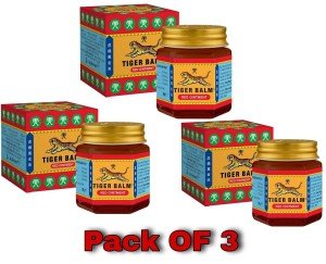Tiger Balm RED Ointment Headache, Muscle Aches And Pains Relief Balm - 30g x 3